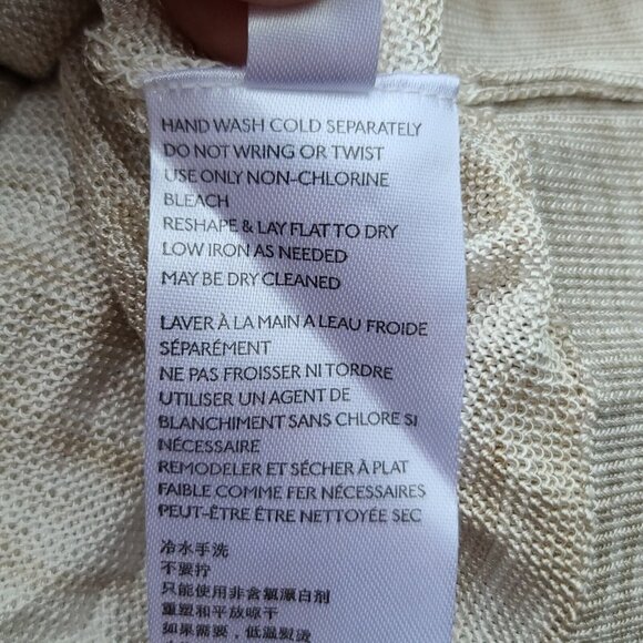 Free People Into The Night LS Tunic Cardigan Sweater S Beige Boho Button NWT - Picture 9 of 10